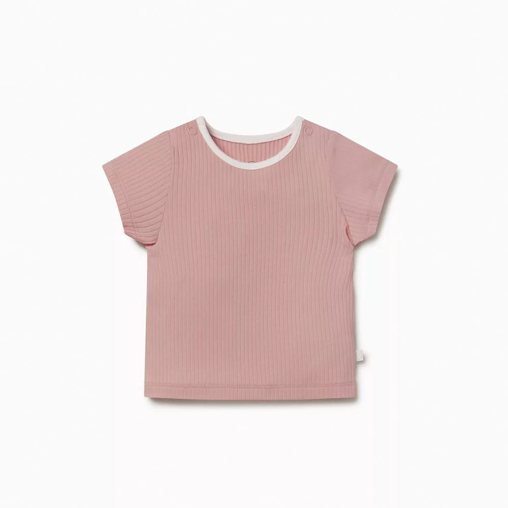 Ribbed Short Sleeve T-Shirt - Image 2